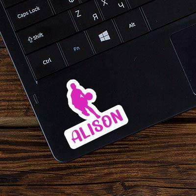 Sticker Basketballspieler Alison Notebook Image