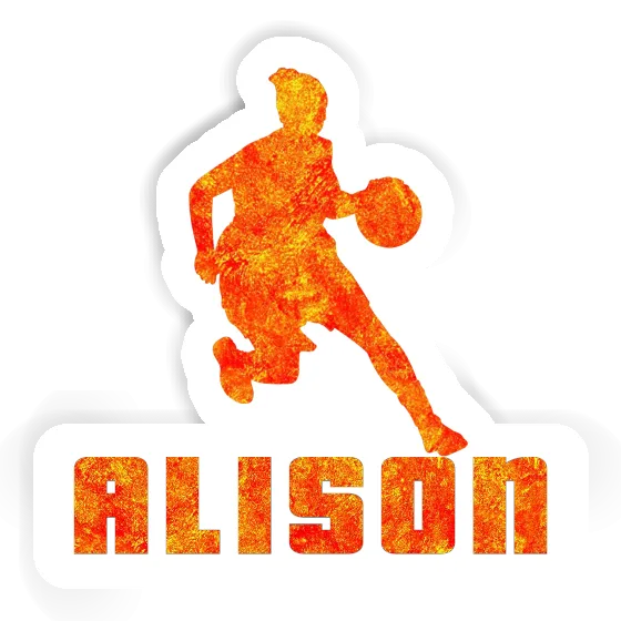 Sticker Basketballspielerin Alison Laptop Image