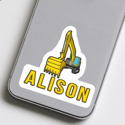 Sticker Excavator Alison Notebook Image