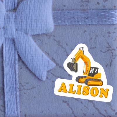 Sticker Excavator Alison Notebook Image