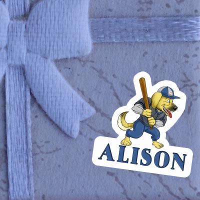 Baseball Dog Sticker Alison Gift package Image