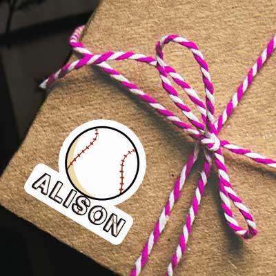 Autocollant Baseball Alison Laptop Image