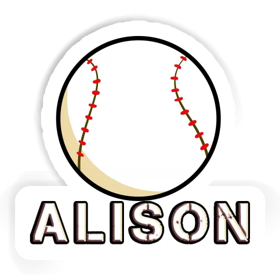 Alison Sticker Baseball Ball Image