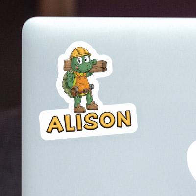 Sticker Alison Construction worker Notebook Image