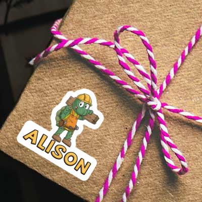 Sticker Alison Construction worker Gift package Image