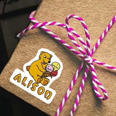 Sticker Alison Bear Gift package Image