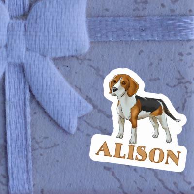 Sticker Beagle Hund Alison Gift package Image