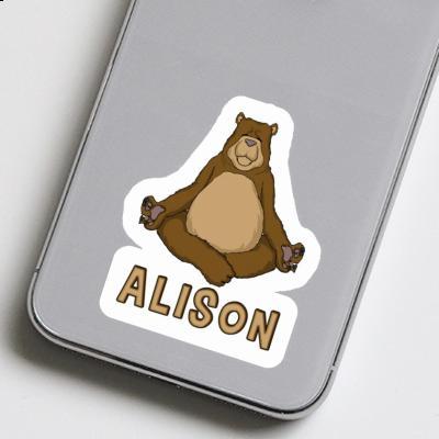 Alison Sticker Yoga-Bär Laptop Image