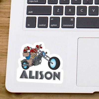 Aufkleber Alison Biker Notebook Image