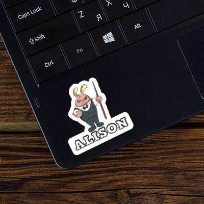 Billiards Player Sticker Alison Notebook Image