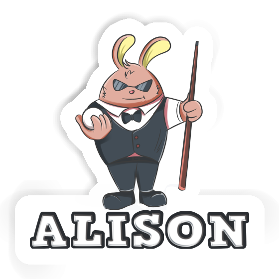 Billiards Player Sticker Alison Image