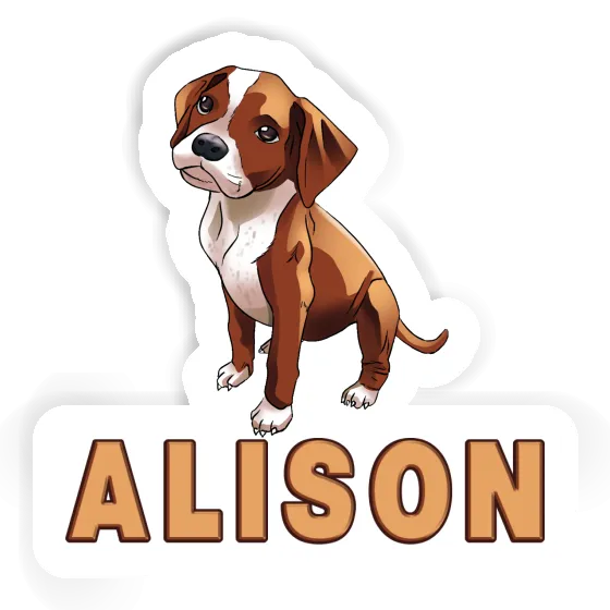 Boxer Sticker Alison Laptop Image