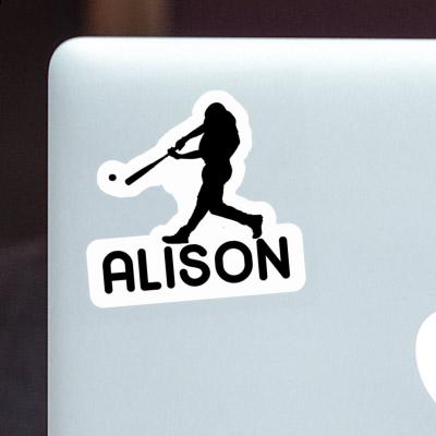 Sticker Baseballspieler Alison Notebook Image