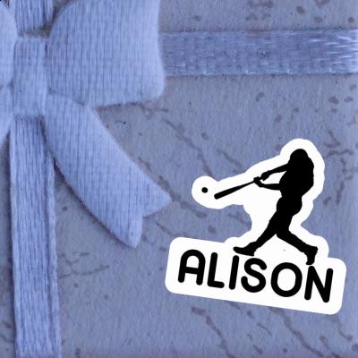 Sticker Baseballspieler Alison Laptop Image