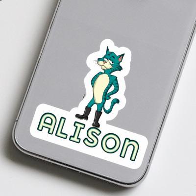 Sticker Standing Cat Alison Gift package Image