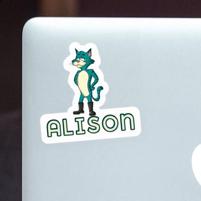 Sticker Standing Cat Alison Laptop Image