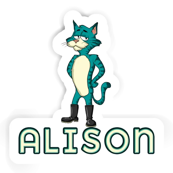 Sticker Standing Cat Alison Image