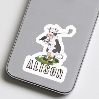 Golf Cow Sticker Alison Gift package Image