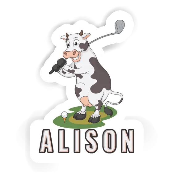 Golf Cow Sticker Alison Notebook Image