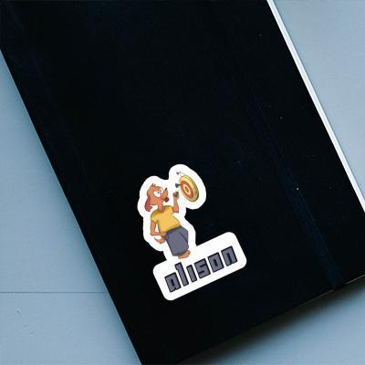 Darts Player Sticker Alison Gift package Image