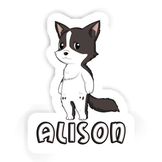 Border Collie Sticker Alison Gift package Image