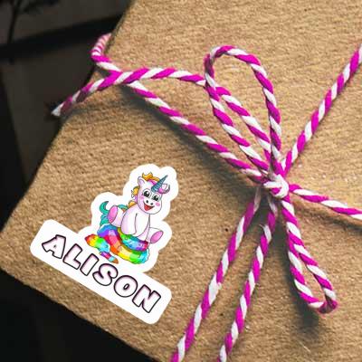 Aufkleber Alison Baby-Einhorn Gift package Image