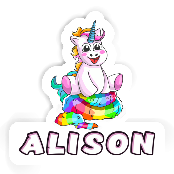 Aufkleber Alison Baby-Einhorn Gift package Image