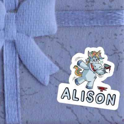 Autocollant Alison Licorne Notebook Image