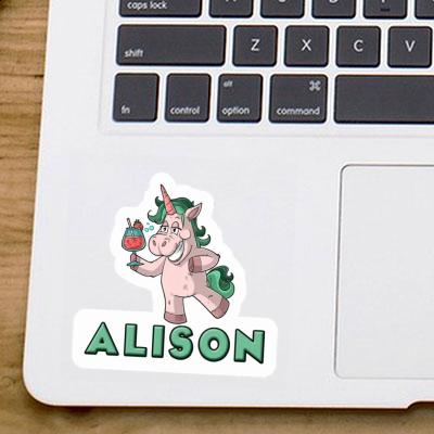 Alison Sticker Party Unicorn Laptop Image