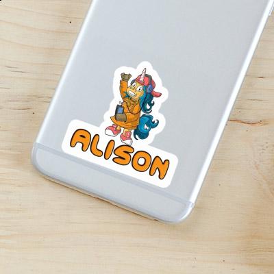 Alison Autocollant Licorne hip-hop Notebook Image