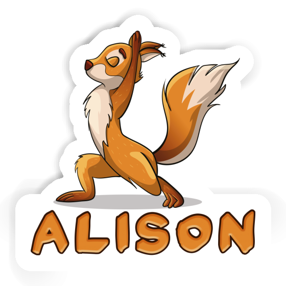 Aufkleber Yoga-Eichhörnchen Alison Image