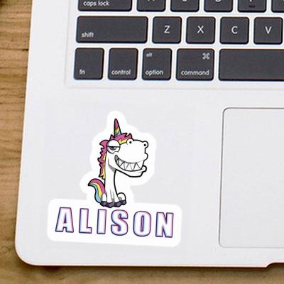 Alison Sticker Grinning Unicorn Gift package Image