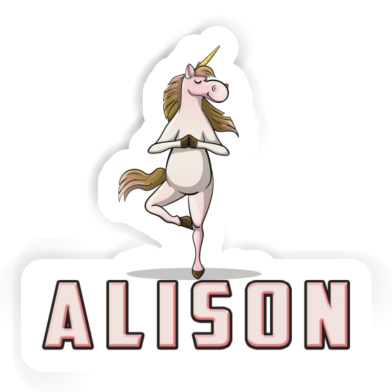 Sticker Alison Unicorn Laptop Image