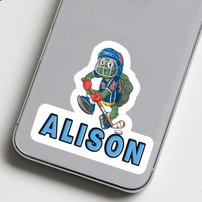 Sticker Hockey Player Alison Laptop Image