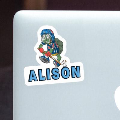 Sticker Hockey Player Alison Laptop Image