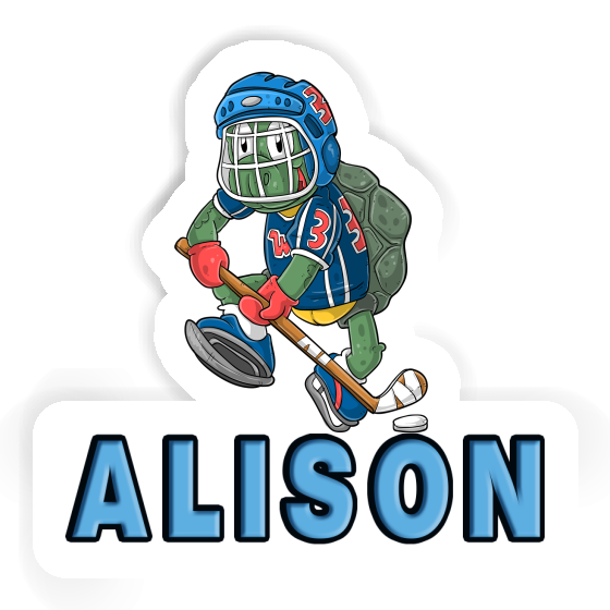 Sticker Hockey Player Alison Notebook Image