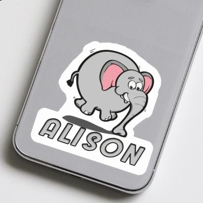 Alison Autocollant Éléphant Image