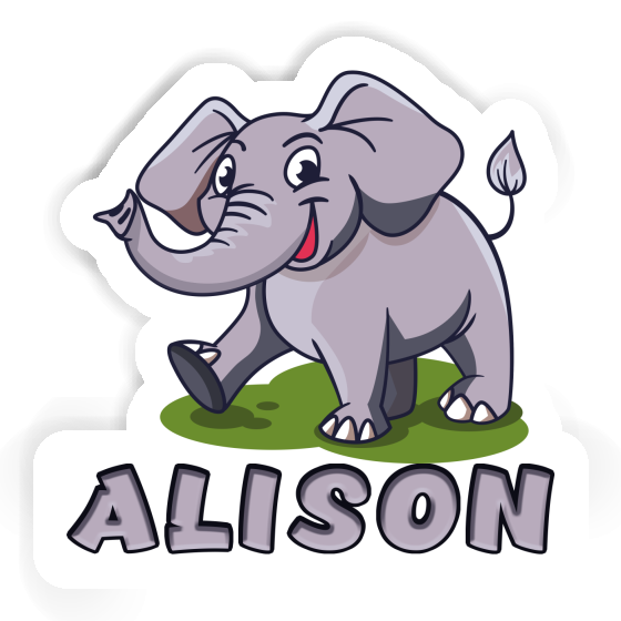 Elefant Aufkleber Alison Laptop Image