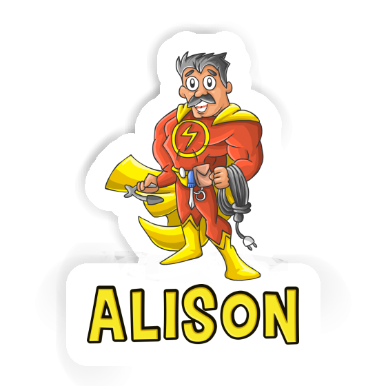 Sticker Alison Electrician Notebook Image