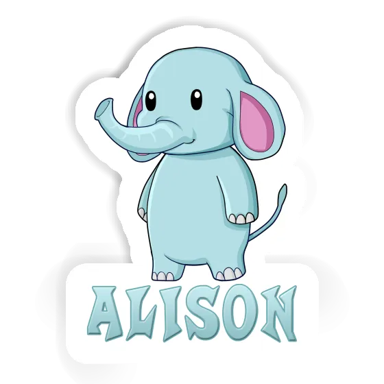 Elephant Sticker Alison Gift package Image