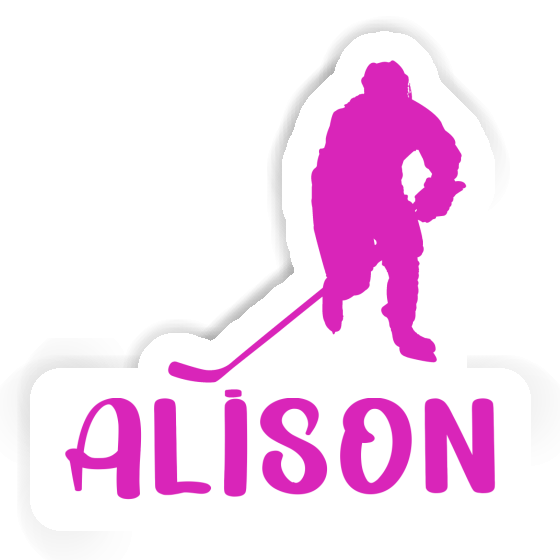 Hockey Player Sticker Alison Notebook Image