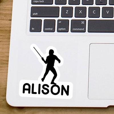 Autocollant Escrimeur Alison Laptop Image