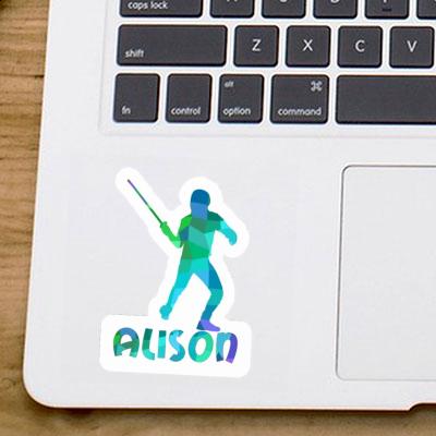 Sticker Fencer Alison Notebook Image