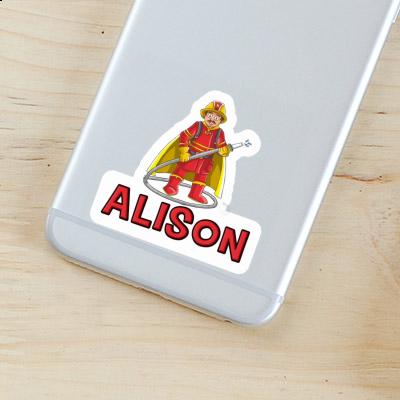 Sticker Firefighter Alison Notebook Image