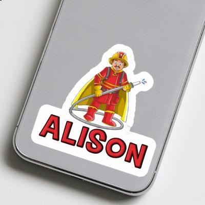 Sticker Firefighter Alison Notebook Image