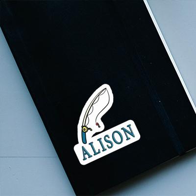 Sticker Alison Fishing Rod Gift package Image