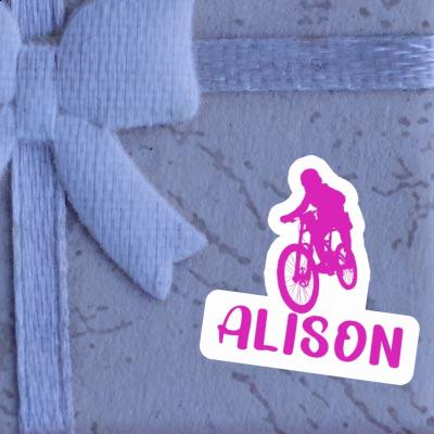 Freeride Biker Sticker Alison Notebook Image