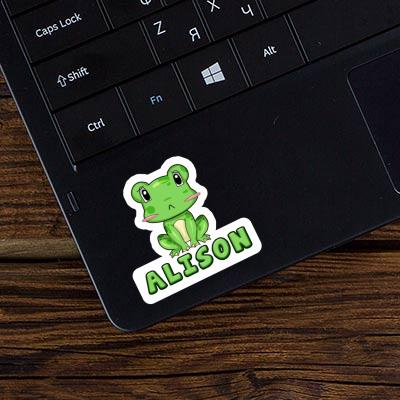 Alison Autocollant Grenouille Laptop Image