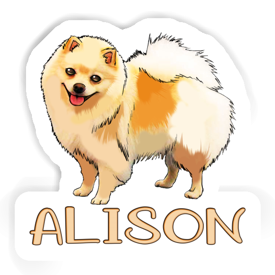 Alison Autocollant Spitz allemand Image