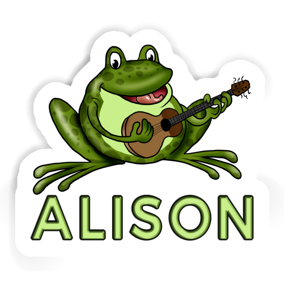 Alison Autocollant Grenouille à guitare Notebook Image